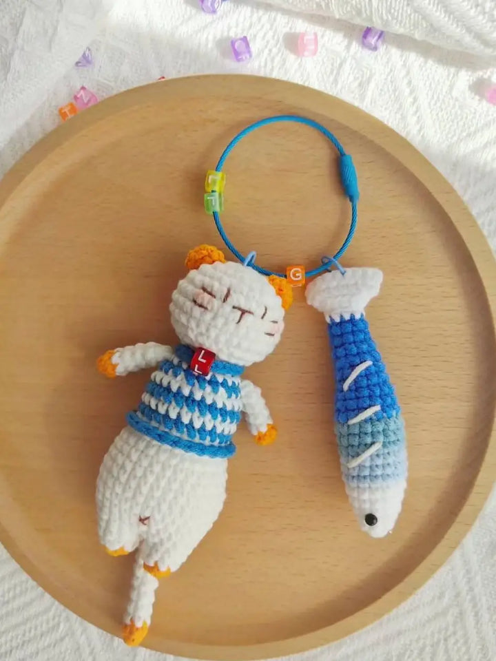 cat charm for bag keychain