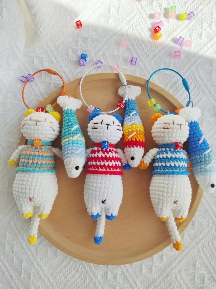 crochet cat charms
