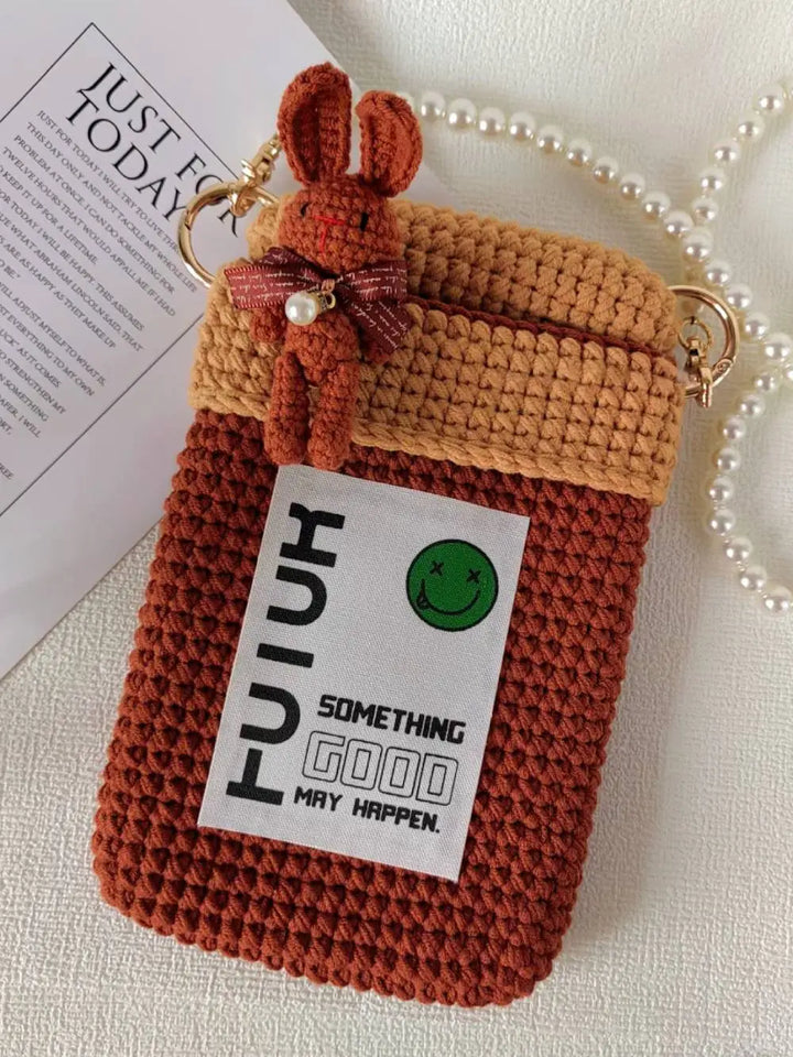 crochet crossbody phone bag