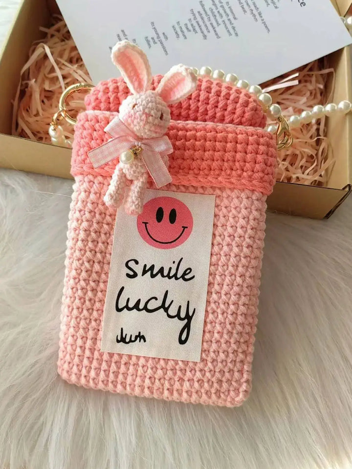 pink crochet bag for little girl