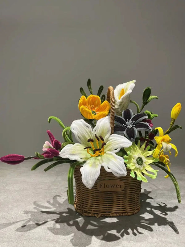 mixed flower basket