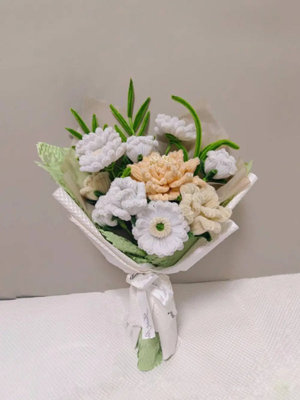 mixed white flower bouquet