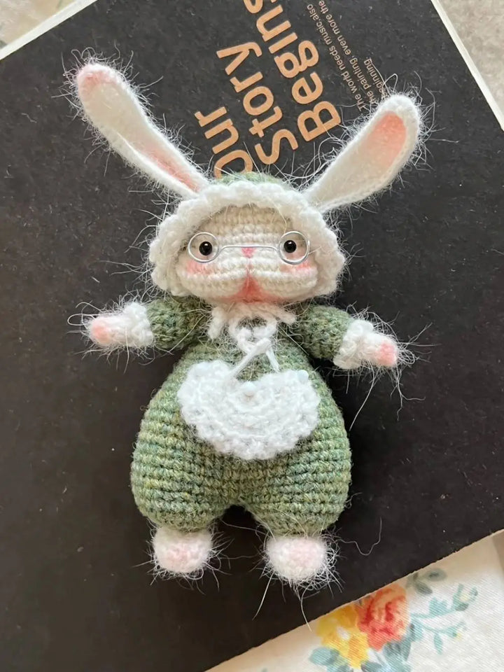 green rabbit doll charm