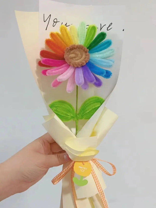 rainbow flower bouquet for kid