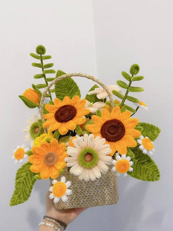mixed sunflower basket