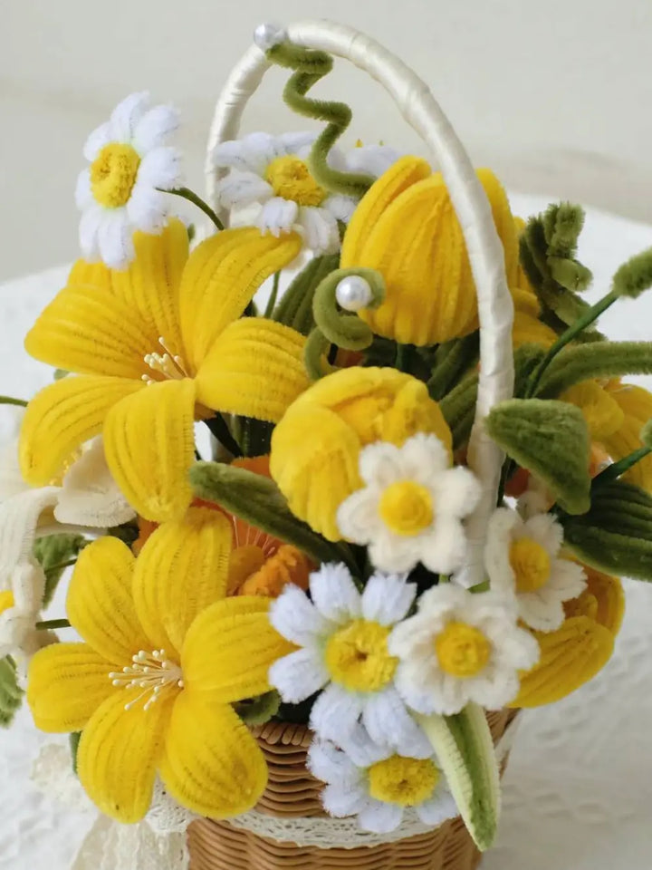 artificial flower basket for home decor